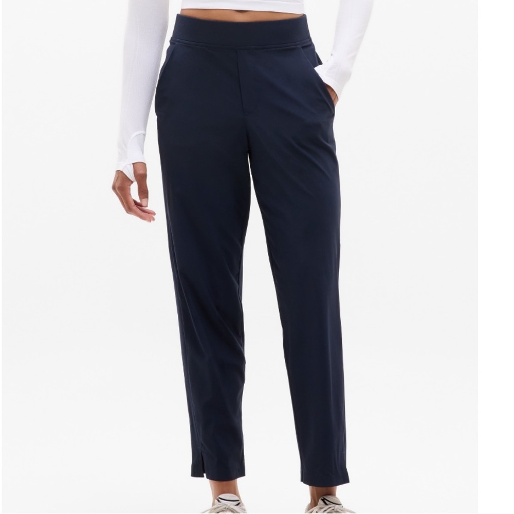 Athleta Brooklyn Mid Rise Cropped Navy Blue Ankle Pants